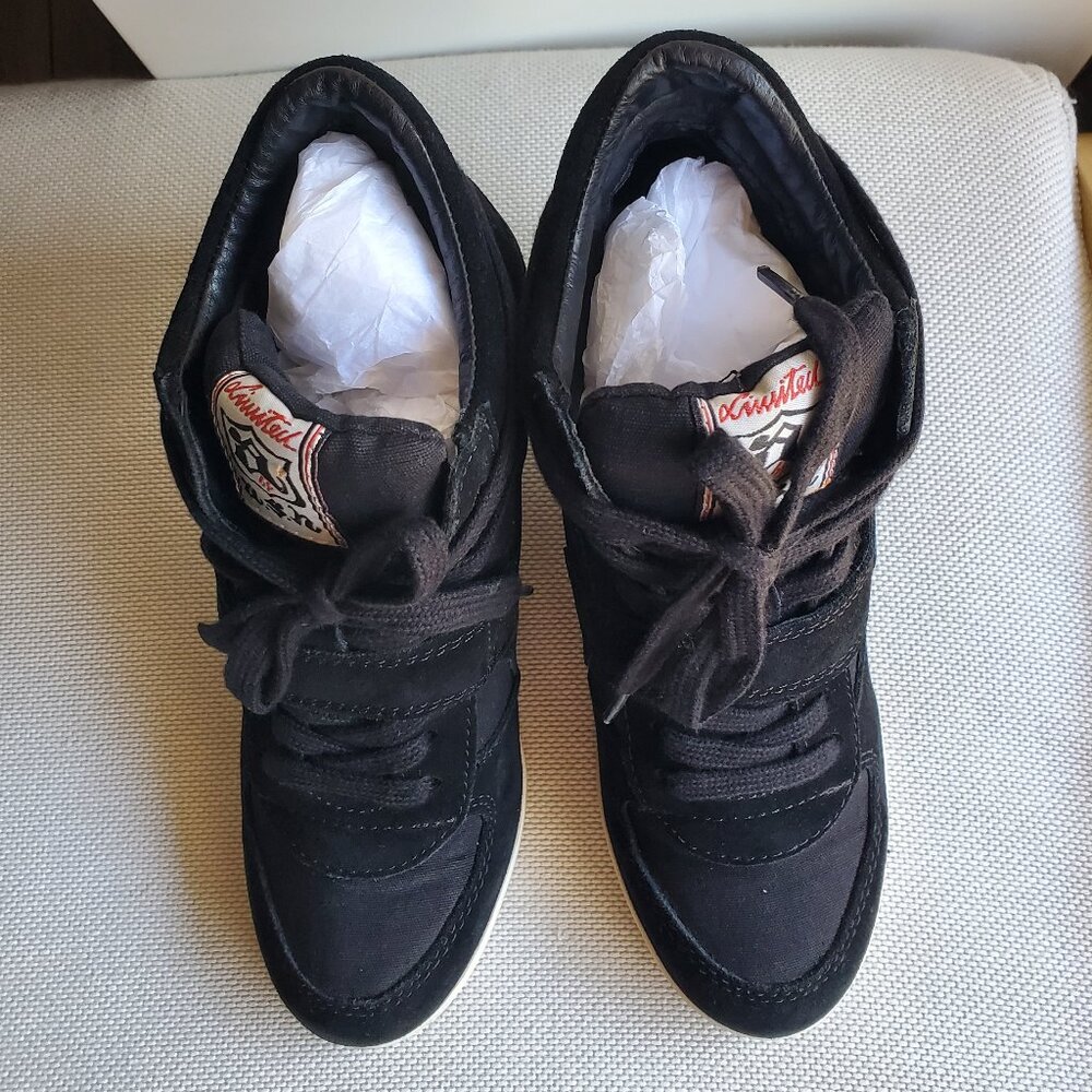 ASH Bowie Wedge Sneakers Black Size 7US/37EU